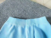 Casual Knitted Two-piece Turtleneck And Wide Leg Pants Women Loose