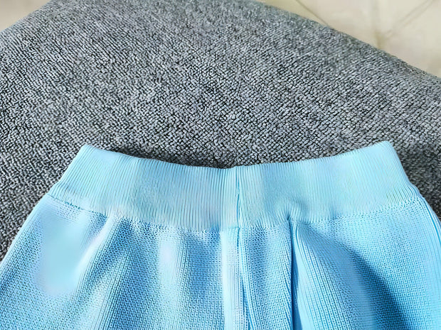 Casual Knitted Two-piece Turtleneck And Wide Leg Pants Women Loose