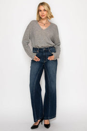 HYBRID STRETCH RIPPED RELAXED FLARE JEANS