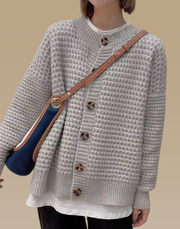 Womens Casual Button Down Knit Cardigan