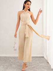 Sexy Backless Jumpsuit Trousers Women Clothing Straight Jumpsuit