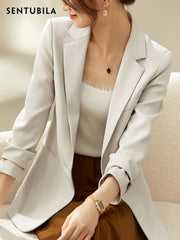 SENTUBILA Blazer Women 2024 Spring Autumn Elegant Fashion Office Lady
